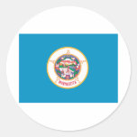MINNESOTA-FLAGGE RUNDE STICKER