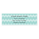 Mint Chevron Skinny Profile Card visitenkarten