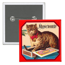 Mischief die Katze Buttons