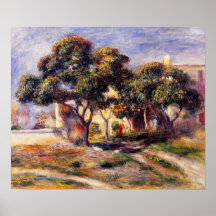 Mispel-Bäume Cagnes, durch Pierre-Auguste Renoir Plakatdruck