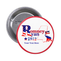 Mississippi Romney und Knopf Ryans 2012 fertigen b Button