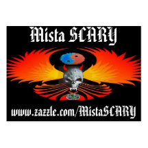 MistaSCARY Teufel-Schädel Winged Phoenix-Visitenka