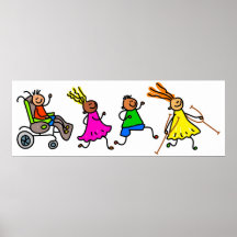 Mit Behinderung Kinder Posterdruck