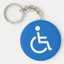 Mit Behinderung Zeichen oder behindertes Symbolbla Schlüsselbänder