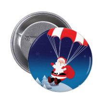 Mit Fallschirm abspringensankt Anstecknadelbutton
