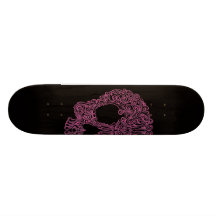 Mit Filigran geschmückter Schädel Skateboard Bretter