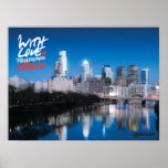 "Mit Liebe" Skyline Plakat, 18" x 24"