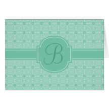 Mit Monogramm Aqua-oder Türkis-Hochzeits-Karten