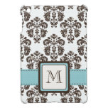 Mit Monogramm Blau und Brown-Damast