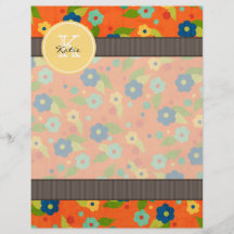 Mit Monogramm Blume Flyerdesign