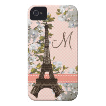Mit Monogramm Eiffel-Turm iPhone 4 Case-Mate kaum