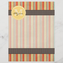Mit Monogramm roter Streifen Flyerdesign