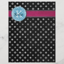 Mit Monogramm silberner Stern Flyerdesign