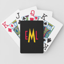Mit Monogramm Spielkarten