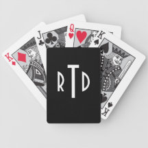 Mit Monogramm Spielkarten