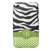 Mit Monogramm Zebra-Druck iPhone 3 Fall Case-Mate iPhone 3 Hüllen