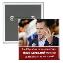 Mitt Romney"Mappe voll von Frauen" Knopf buttons