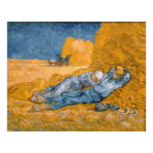 Mittag, Erholung von der Arbeit nach Hirse Vincent Foto Druck