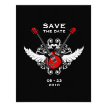 Mitteilung des Rock-and-Roll Save the Date Personalisierte Einladung