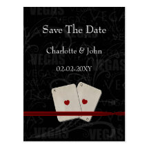 Mitteilung Vegas Save the Date Postkarten