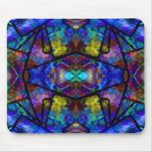 Mittelalterliche abstrakte Kunst beflecktes Glas-D Mauspads
