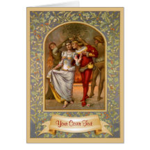 Mittelalterliche Weihnachtsschablone Grußkarten
