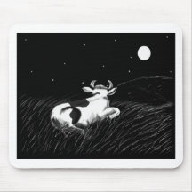 Mitternachtskuh Mousepad