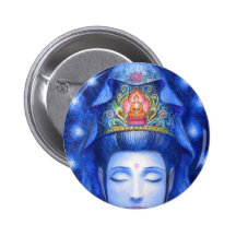 MitternachtsZen-Meditation Kuan Yin Anstecknadelbuttons