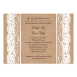 Mittlere Leinwand und Vintage Spitze-Hochzeit lade einladungen