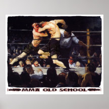 MIXED MARTIAL ARTS alte Schule Plakatdruck