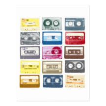 Mixtapes Grafik Postkarte