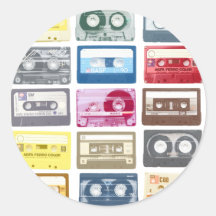 Mixtapes Grafik Runde Sticker
