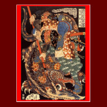 Miyamoto Musashi, das C. 1800's malt postkarten