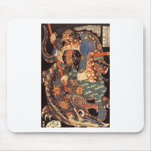 Miyamoto Musashi Tinten-Malerei Mousepads