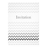Mod chevron gray  Ombre wedding invites einladungen