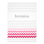Mod chevron Pink Ombre wedding invites einladungen