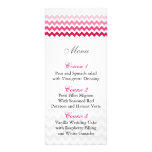 Mod chevron Pink Ombre wedding menu cards werbeflyer