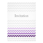 Mod chevron purple Ombre wedding invites einladungen