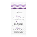 Mod chevron purple Ombre wedding menu cards werbeflyer