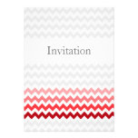 Mod chevron red Ombre wedding invites einladungen