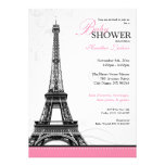 Mod Flourish Eiffel Tower Parisian Baby Shower Invites