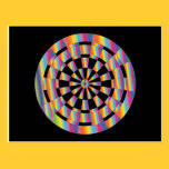 Mod Iridecent Dartboard postkarten