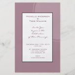 Mod-malvenfarbene rosa Hochzeit Flyerbedruckung