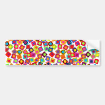 Modbunte Confetti-Quadrate Auto Aufkleber