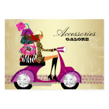 Mode-Accessoire-Geldbeutel-Schmuck-Rosa-Gold Visitenkarten Vorlage
