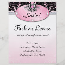 Mode-Flyer-Haar-Salon-Schmuckzebra-Bogen-Rosa