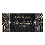 Mode-Geschenkgutscheinzebra-Spitze-Gold Kartendruck