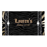 Mode-Schmuck-Spitzezebra-Leopard-modernes Gold Visitenkarten Vorlage