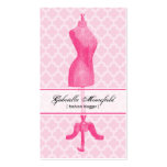 Modeblogger-Rosa-Kleiderform-Visitenkarten visitenkarten