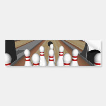 Modell 3D: Bowlings-Stifte vom Weg: Autosticker